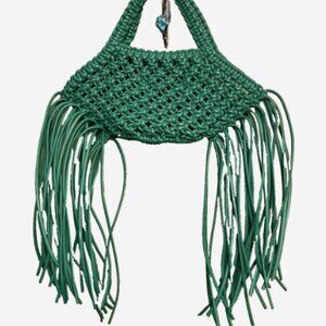Yuzefi Green Fringe Mini Bag